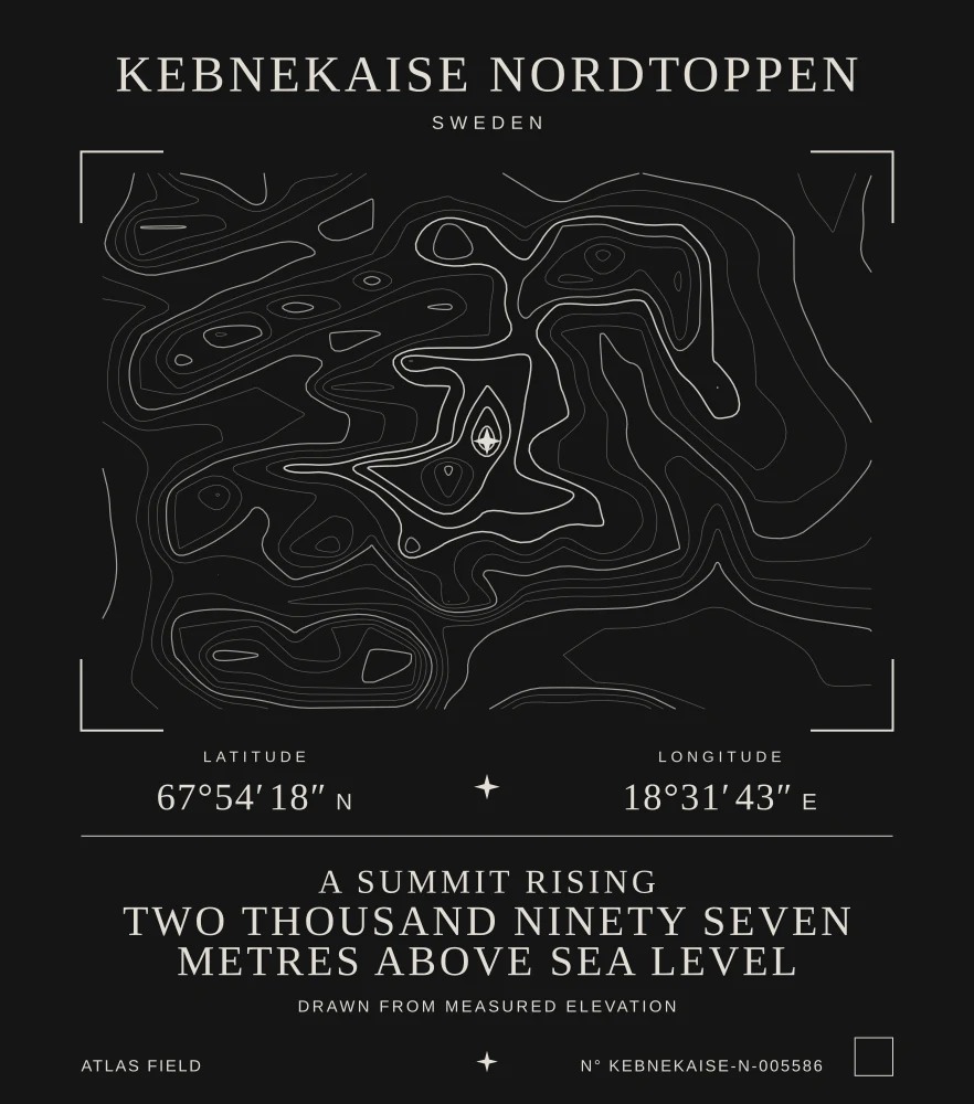 Atlas Signature for Kebnekaise nordtoppen