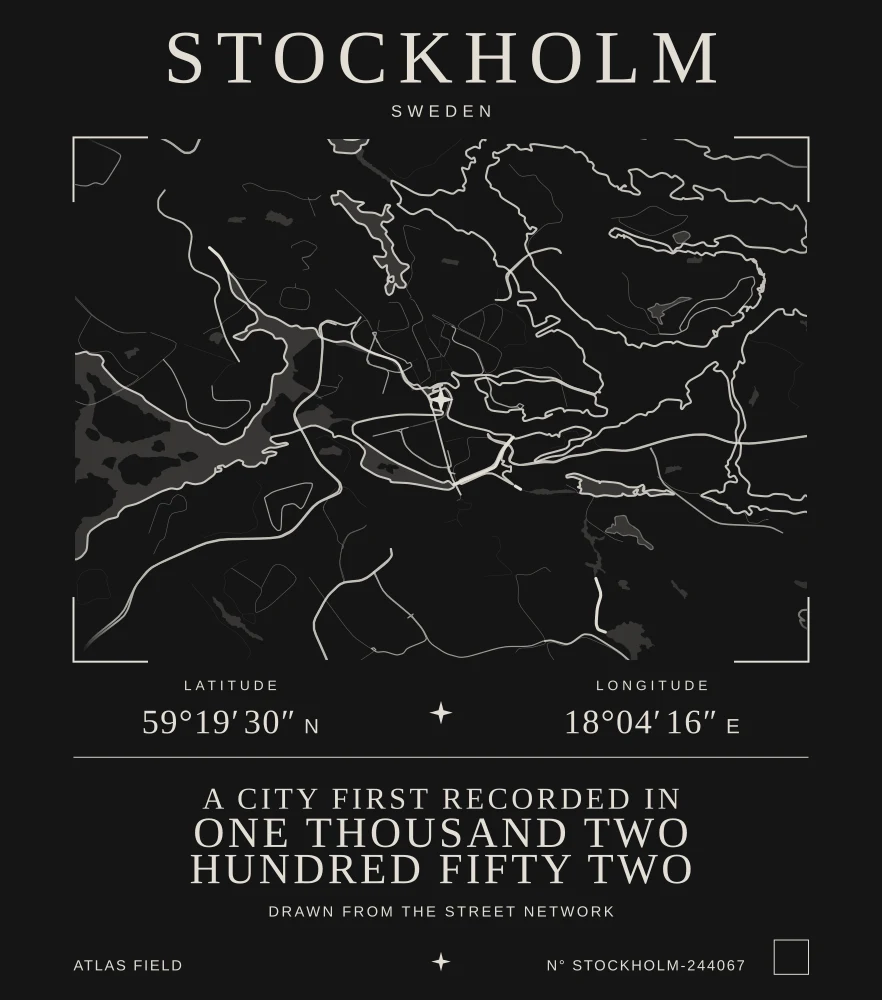 Stockholm Atlas print