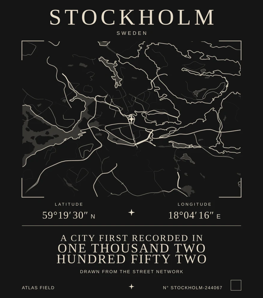 Stockholm Atlas print