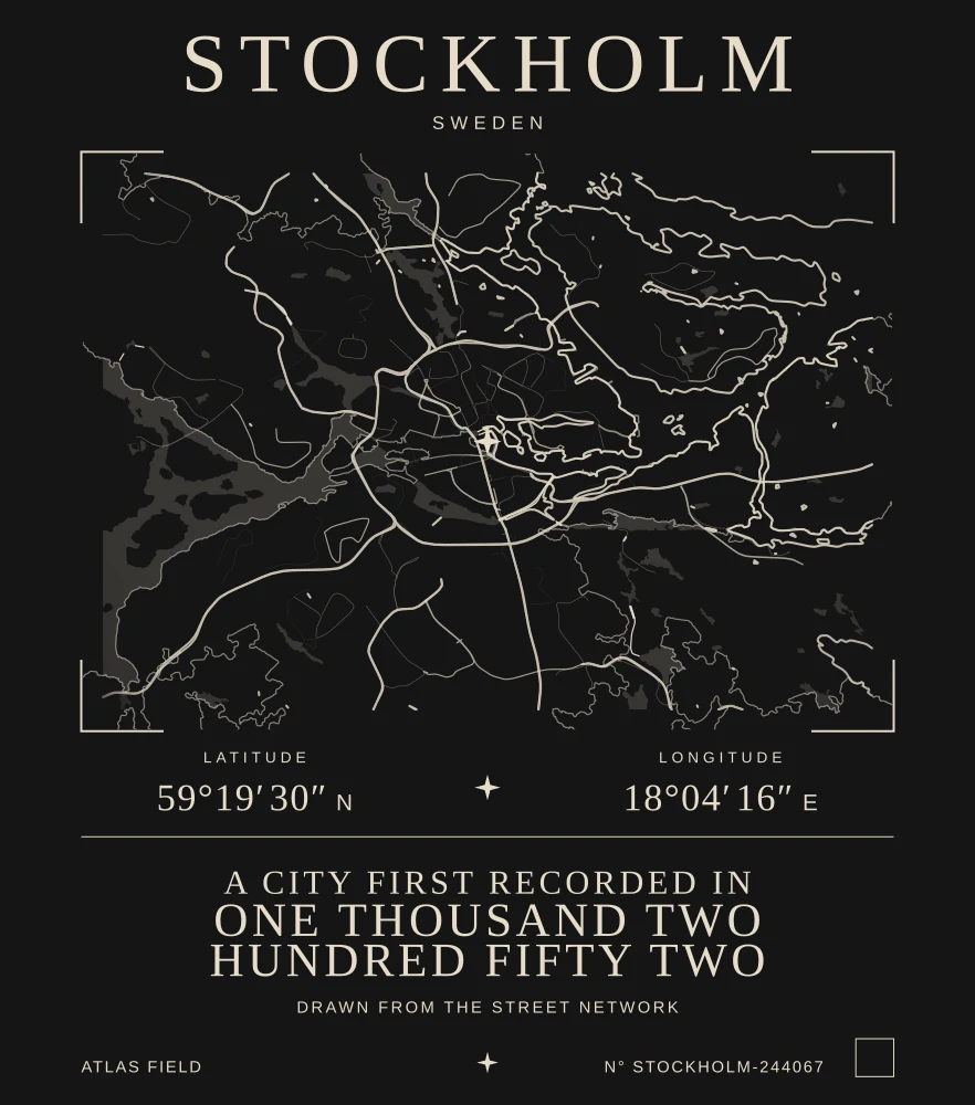Stockholm Atlas print