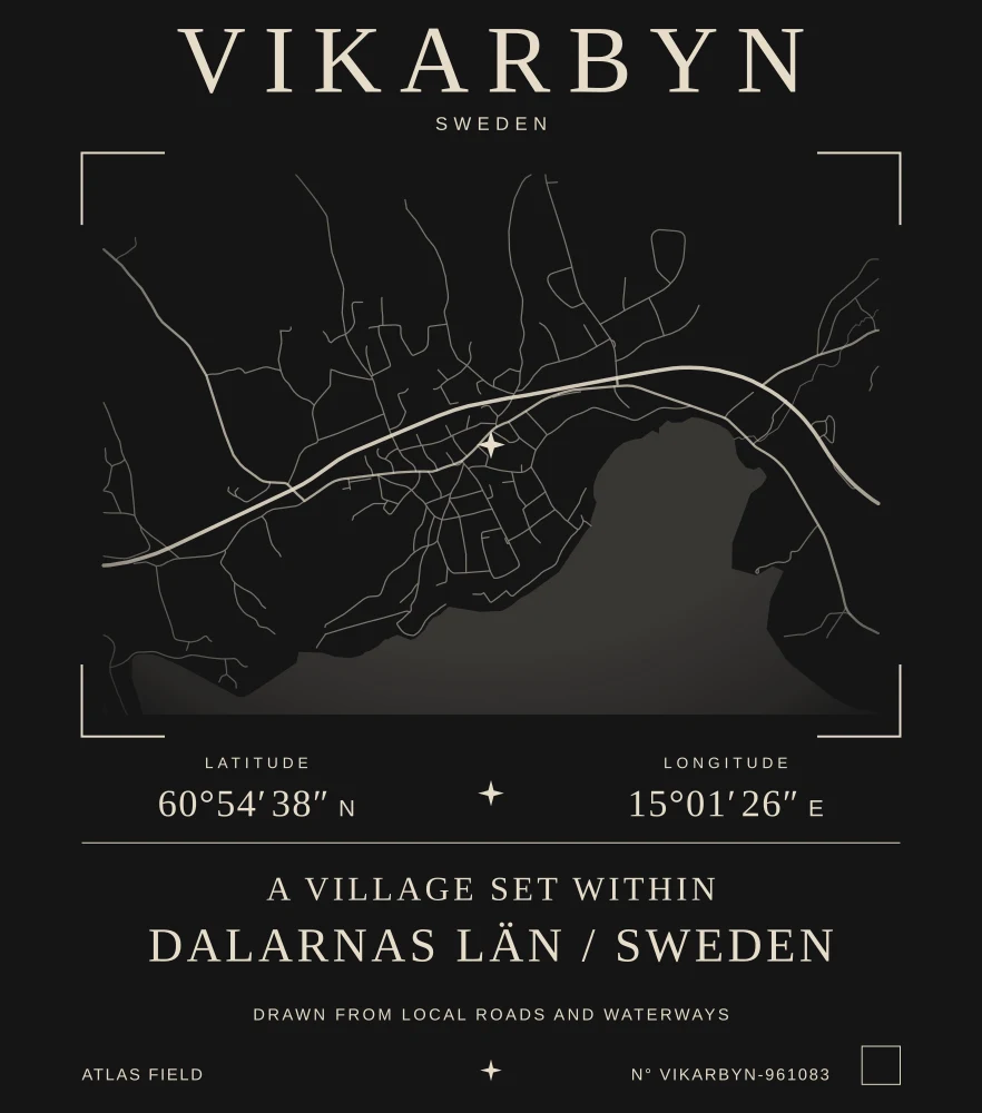 Vikarbyn Atlas print