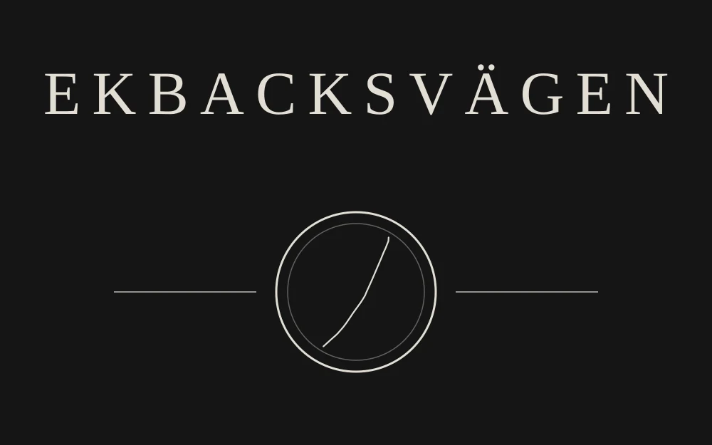 Front print for Ekbacksvägen