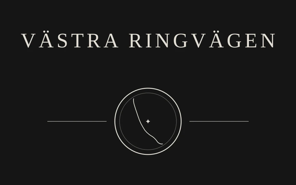 Front print for Västra Ringvägen
